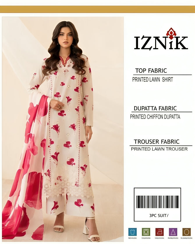 IZNIK Printed Lawn 3-Piece| Summer 2025-EII
