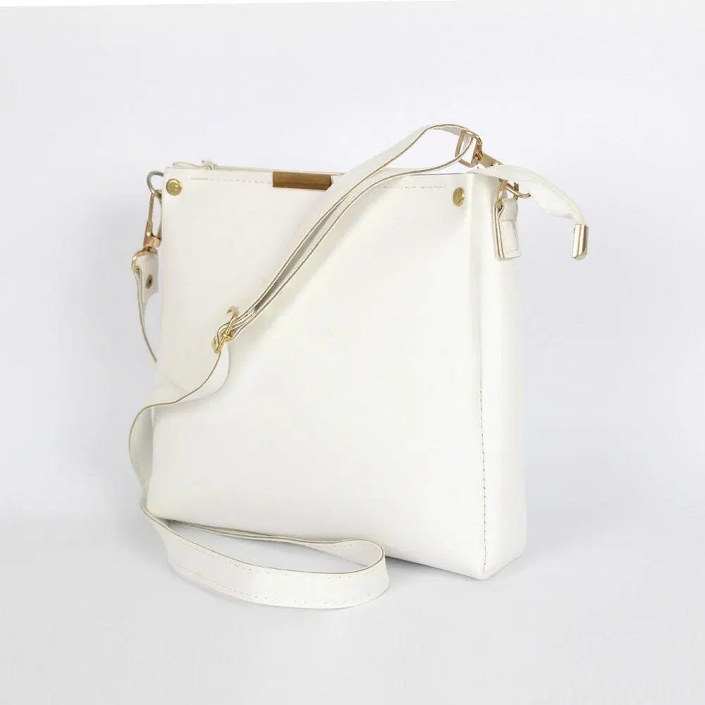 Girl's Elegant Rexine Plain Hand Bag