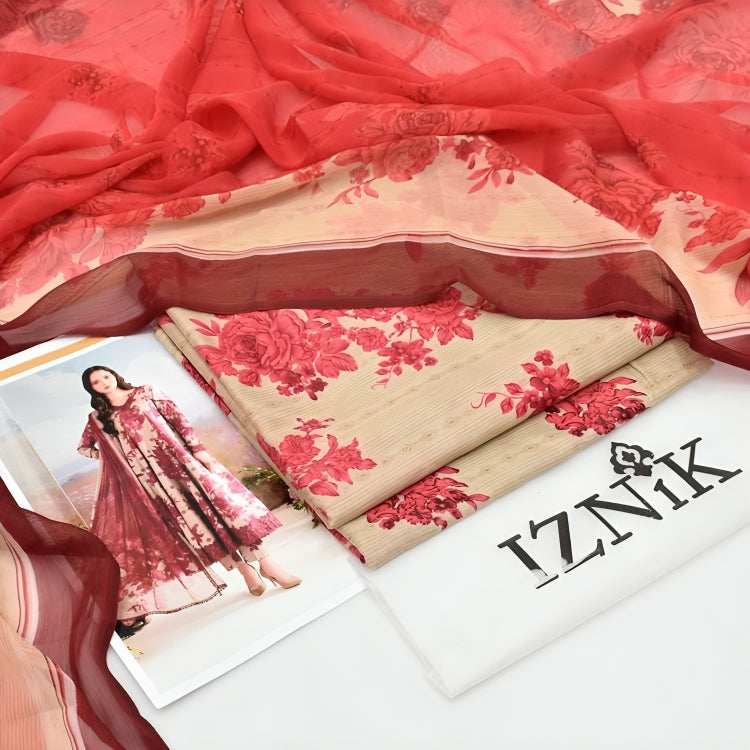 IZNIK Printed Lawn 3-Piece| Summer 2025