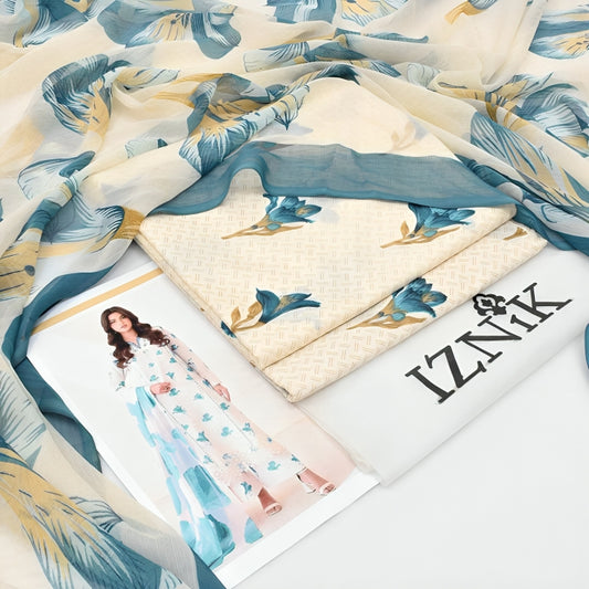 IZNIK Printed Lawn 3-Piece| Summer 2025-EV