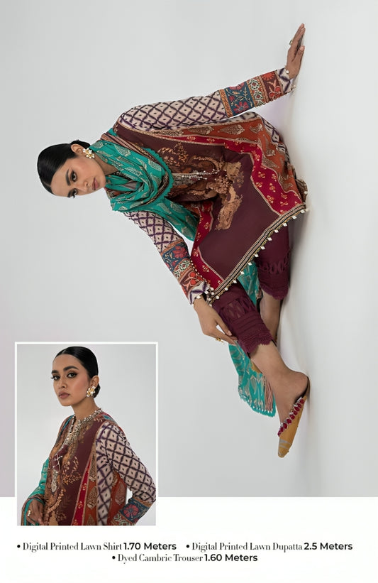 Sana Safinaz | 3-Pc Unstitched-AIX