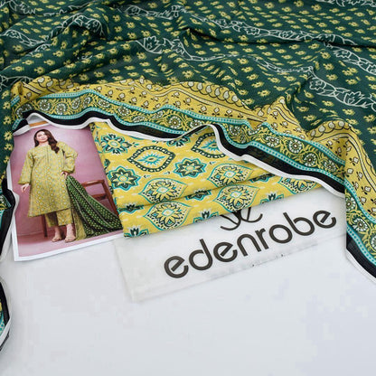 Edenrobe 3PC Unstitched Lawn Suit
