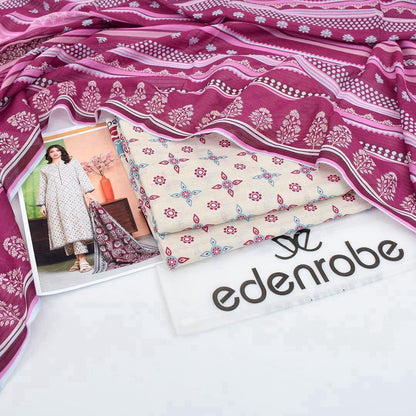 Edenrobe 3PC Unstitched Lawn Suit