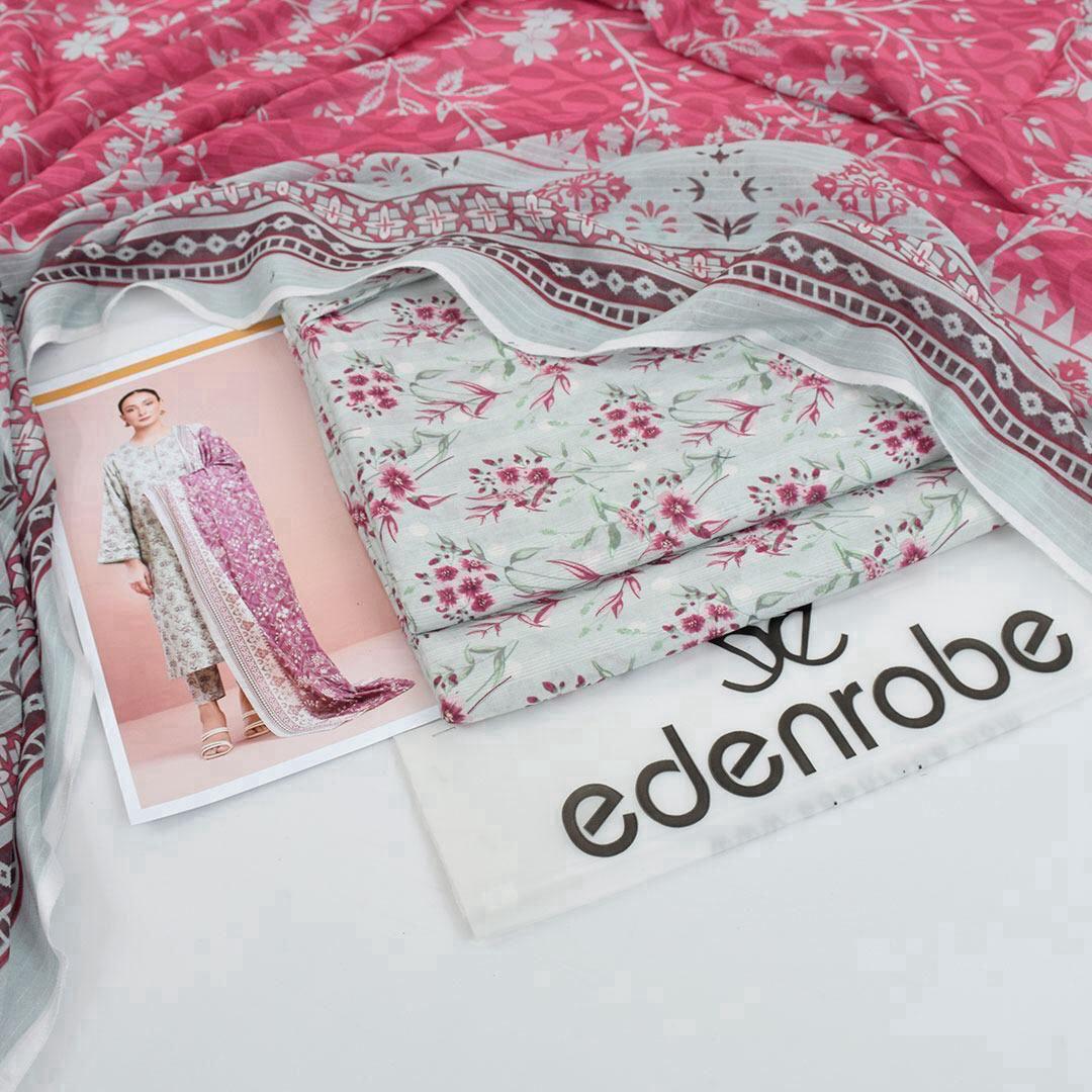 Edenrobe 3PC Unstitched Lawn Suit