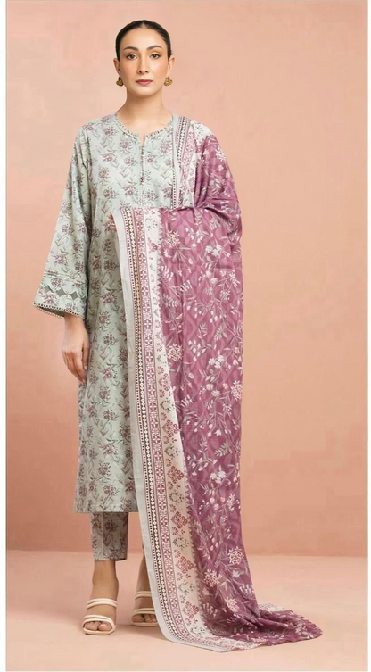 Edenrobe 3PC Unstitched Lawn Suit