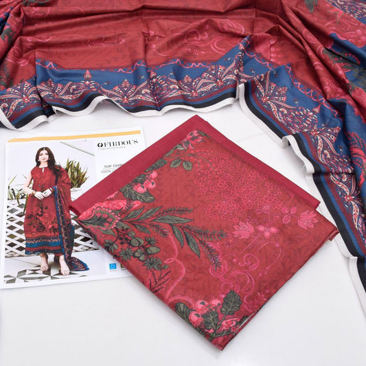 Firdous | 3PC Unstitched Lawn Suit