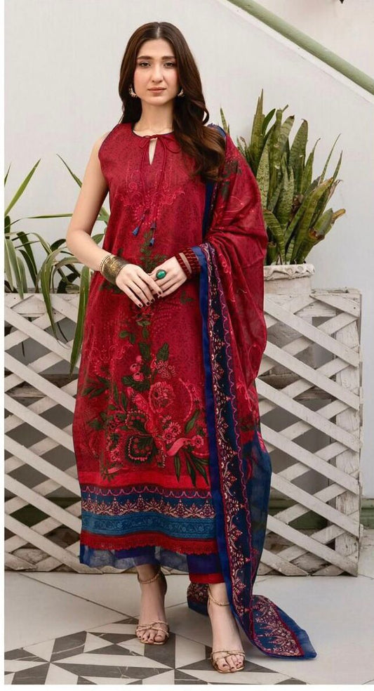 Firdous | 3PC Unstitched Lawn Suit