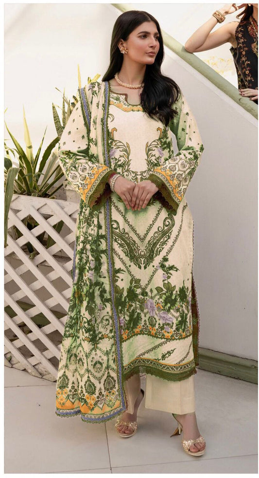Firdous | 3PC Unstitched Lawn Suit