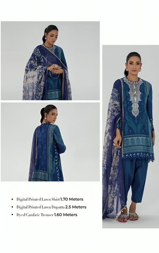 Sana Safinaz | 3-Pc Unstitched-AV