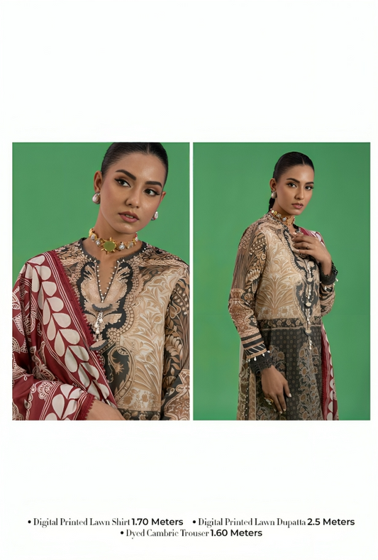 Sana Safinaz | 3-Pc Unstitched-AIV