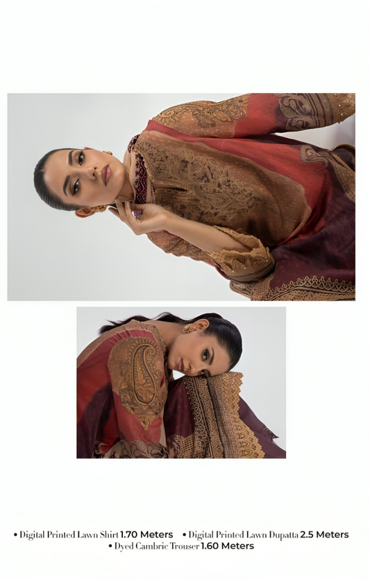 Sana Safinaz | 3-Pc Unstitched-AVII