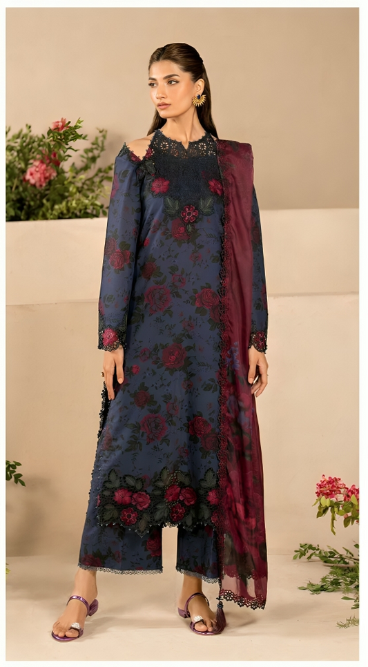 IZNIK Printed Lawn 3-Piece| Summer 2025-EIII
