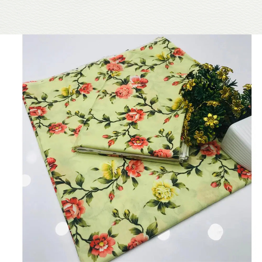3pc Unstitched Lawn Printed Suit For Women