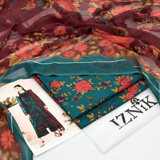 IZNIK Printed Lawn 3-Piece| Summer 2025
