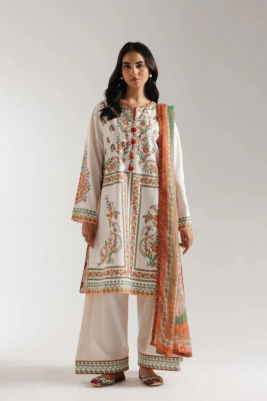 3-Piece Printed Lawn Suit