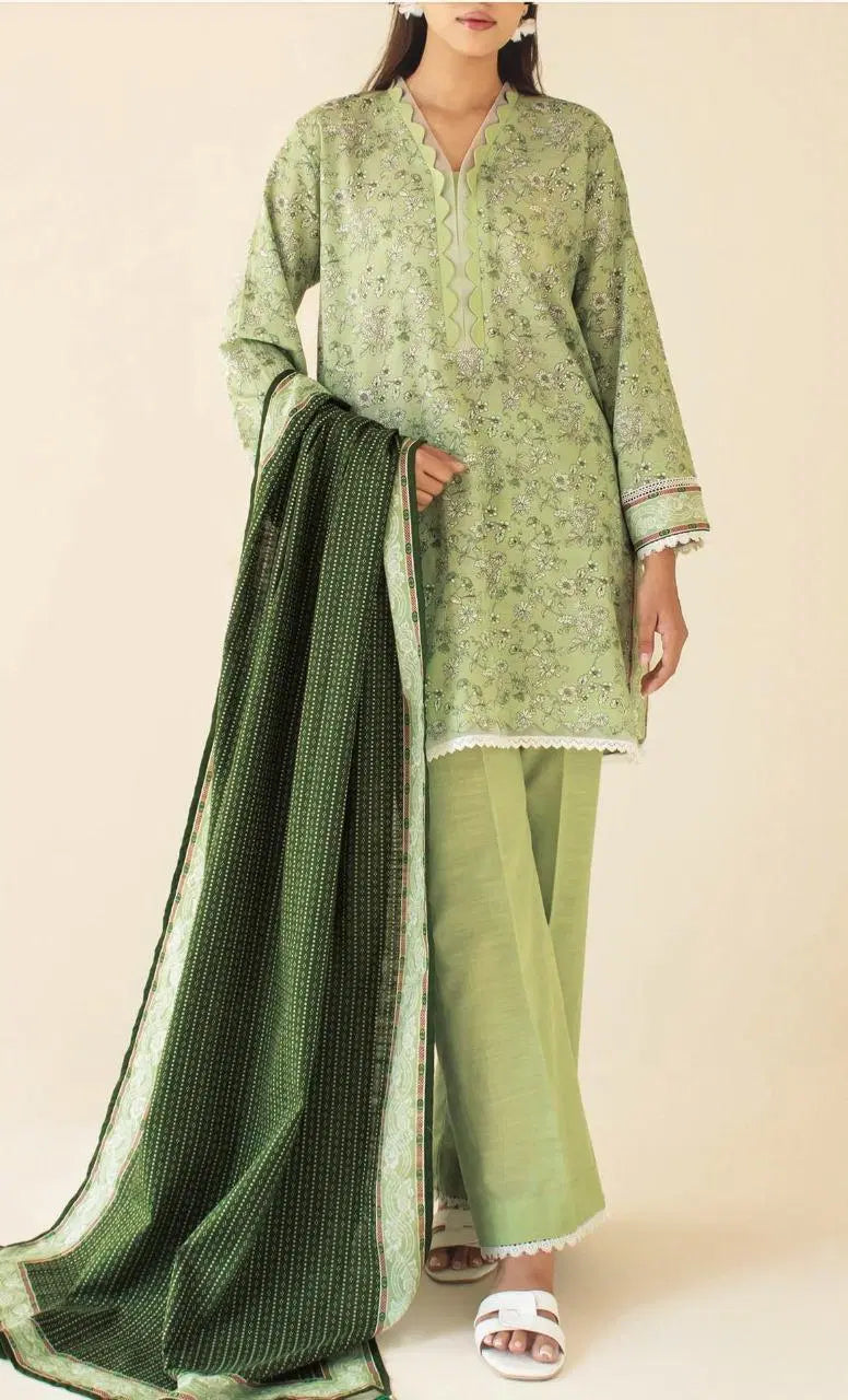 3-Piece Printed Lawn Suit