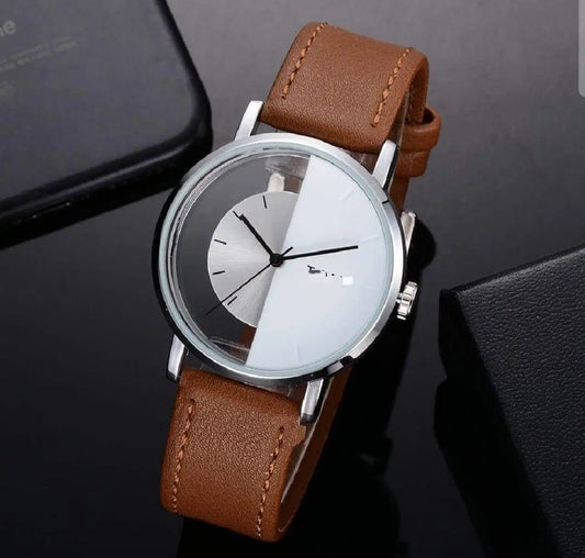 Men's Leather Strap Analogue Watch – Multiple Colors