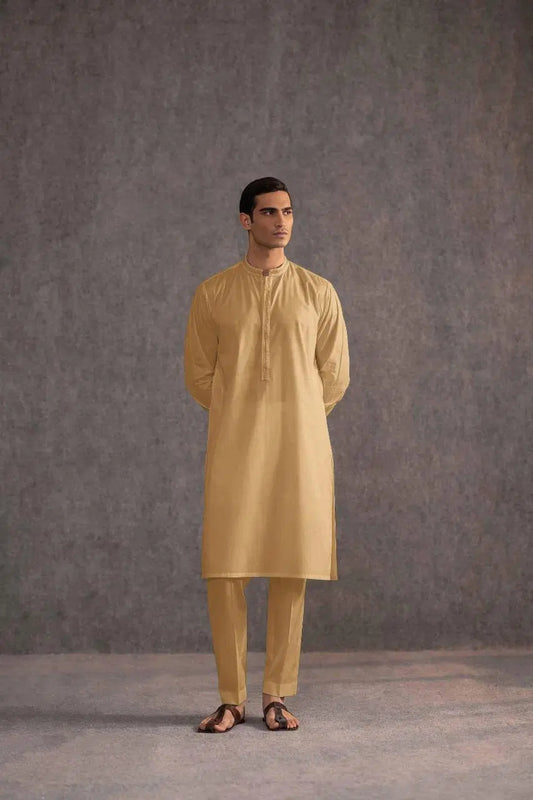 Camel Plain Soft Cotton Suit – Unstitched (4.5 Meters)