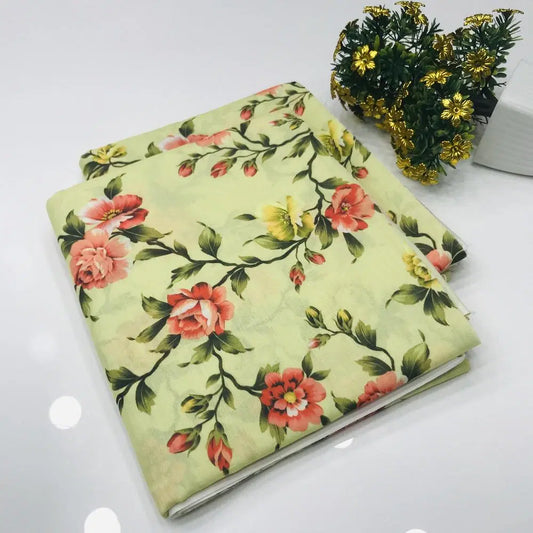 3pc Unstitched Lawn Printed Suit For Women