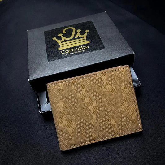 Unisex Textured PU Leather Bi-Fold Wallet