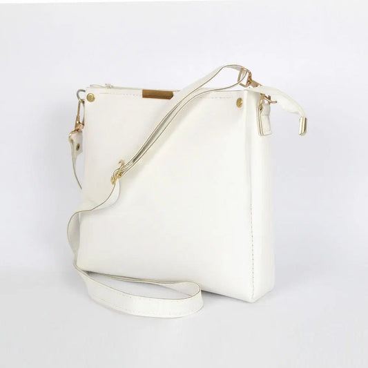 Girl's  Elegant Rexine Plain Hand Bag
