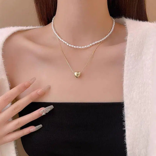 Timeless Dual-Layer Necklace – Silver & Golden Edition