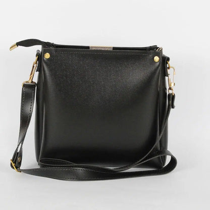 Girl's  Elegant Rexine Plain Hand Bag