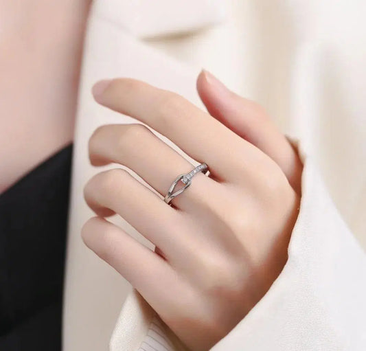 Silver-Plated Adjustable Alloy Bracelet
