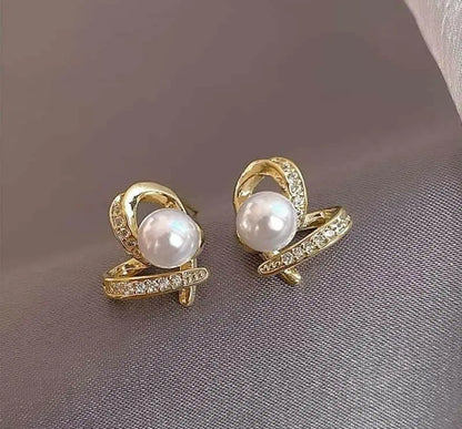 Elegant Golden Plated Metal Earrings – Small & Stylish