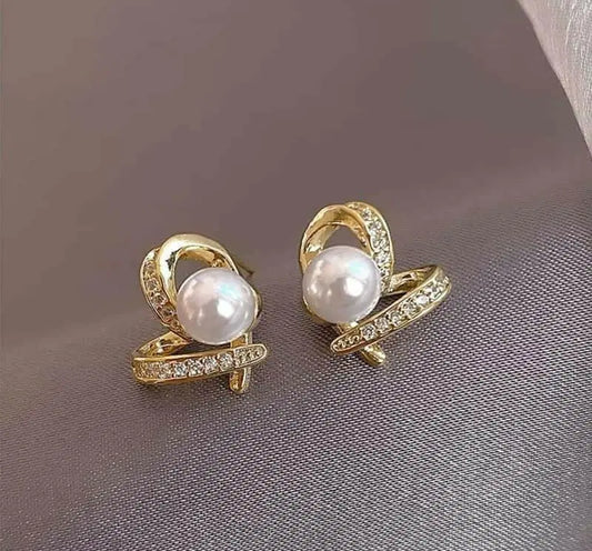 Elegant Golden Plated Metal Earrings – Small & Stylish
