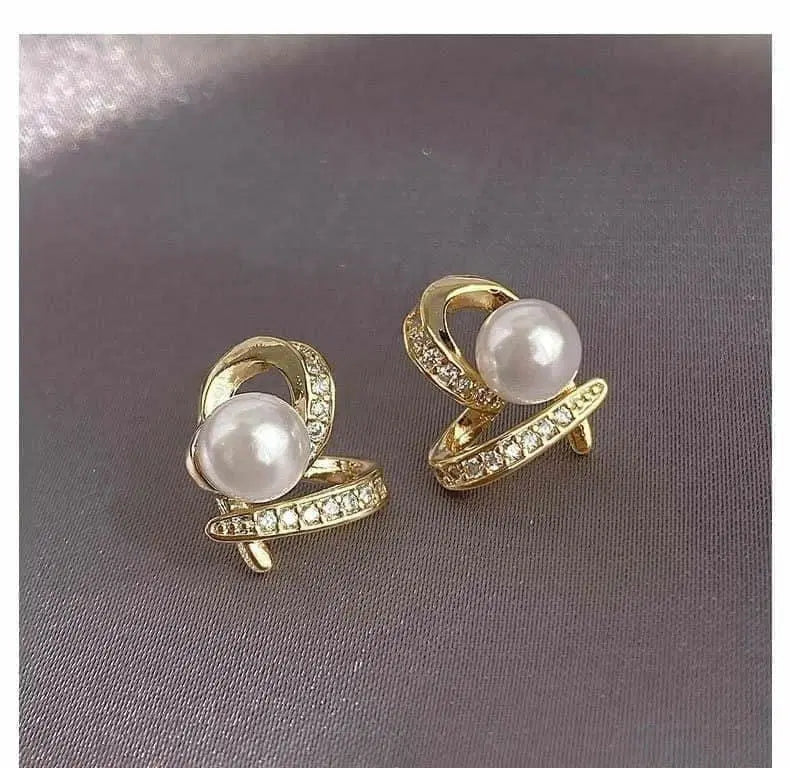 Elegant Golden Plated Metal Earrings – Small & Stylish