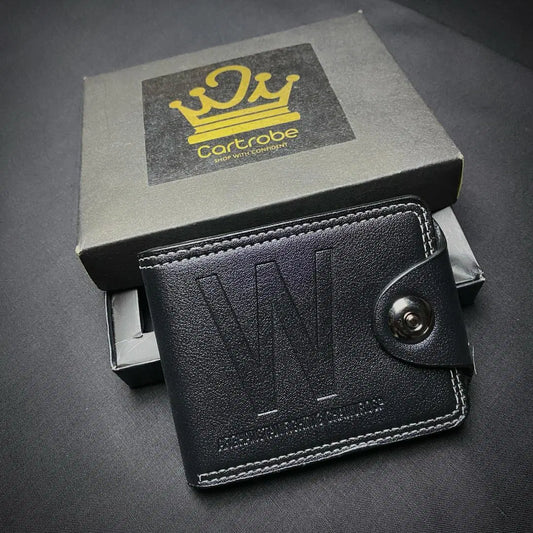 Men's PU Leather Bi-Fold Wallet – Plain Design