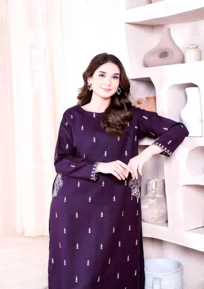 2 Piece Embroidered Lawn Suit (Shirt & Trouser)