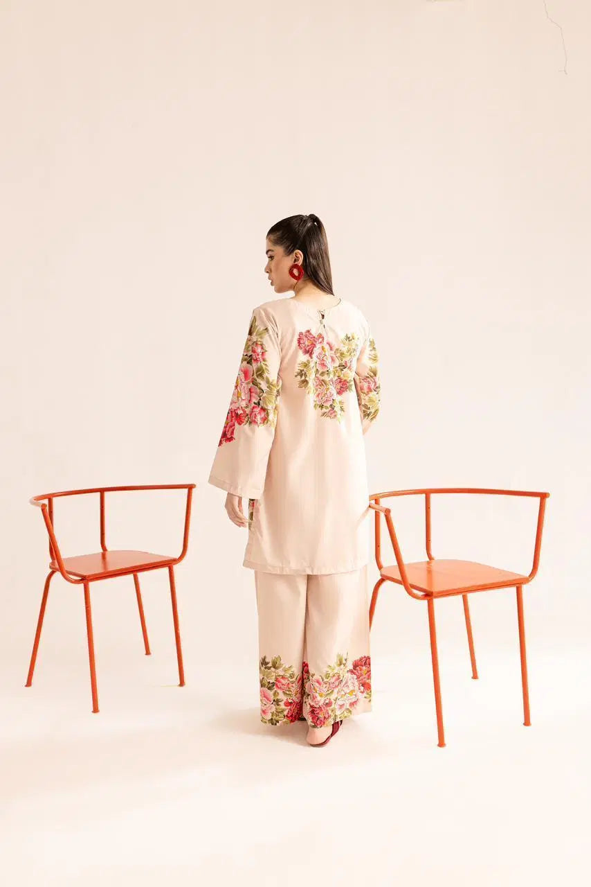Stylish Women's Stitched Shirt And Trouser Set - 2 Pcs Printed Cotton Ensemble