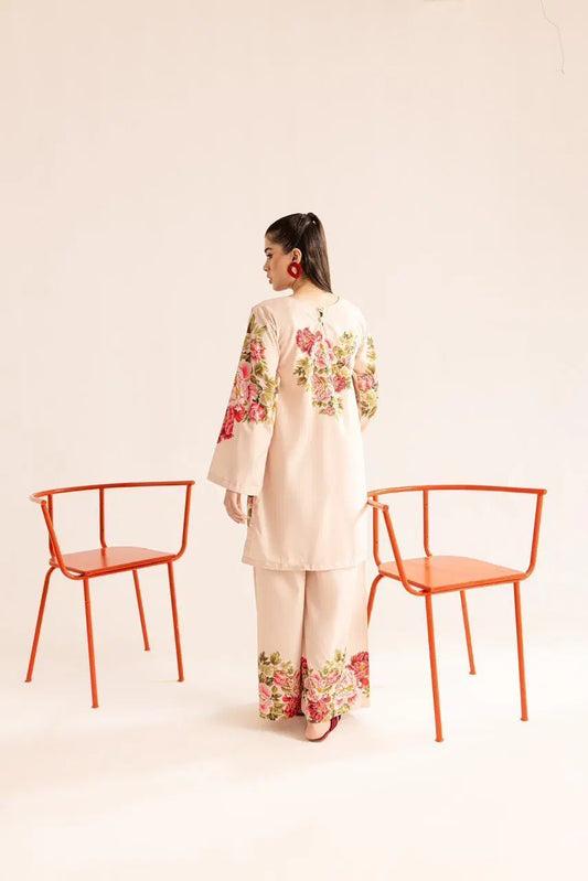 Stylish Women's Stitched Shirt And Trouser Set - 2 Pcs Printed Cotton Ensemble