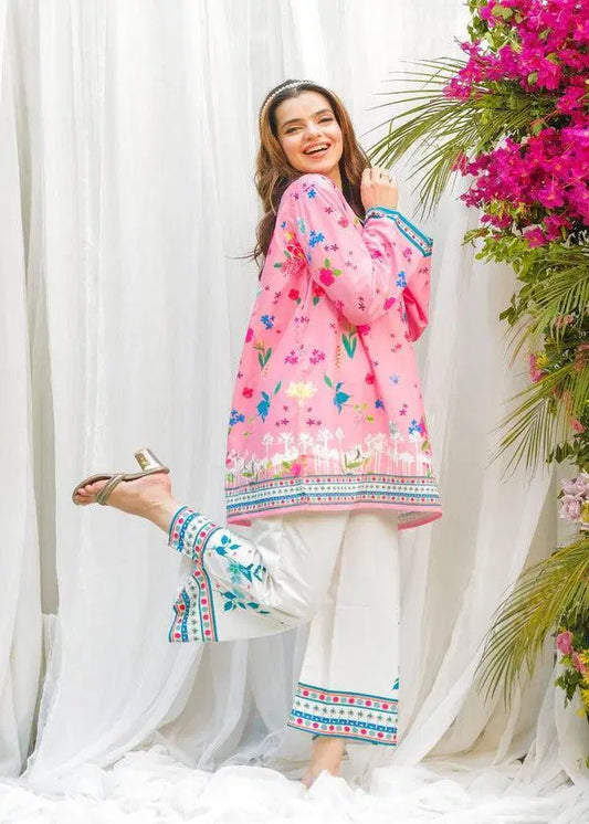 2 Pcs Women's Stitched Printed Co-Ord Set