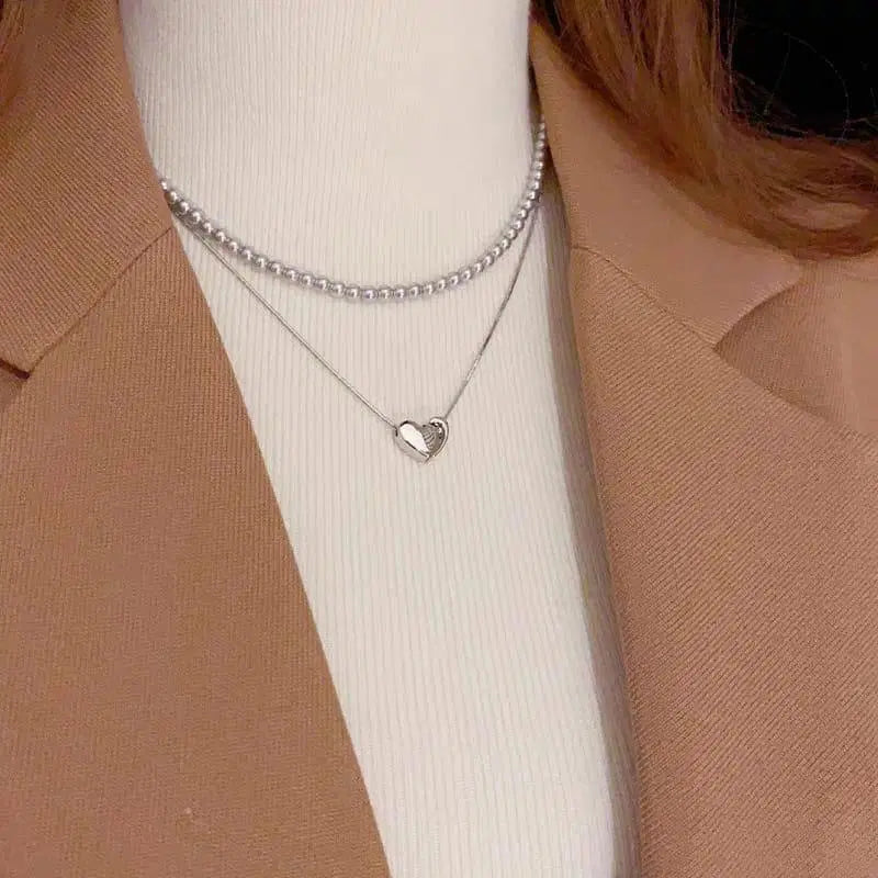 Timeless Dual-Layer Necklace – Silver & Golden Edition