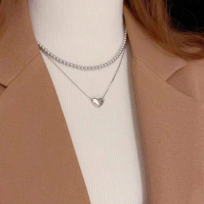 Timeless Dual-Layer Necklace – Silver & Golden Edition