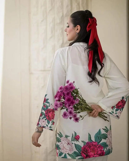Elegant Women's Stitched Khaddar Shirt and Trouser Set with Digital Print
